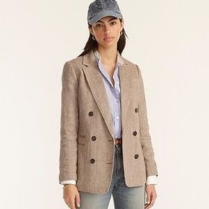 J. Crew Tan Bristol Double-Breasted Blazer